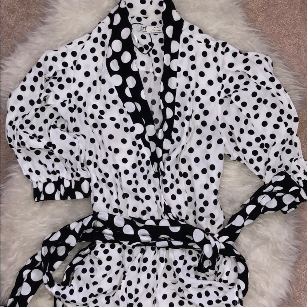 B&W Polka Dot Top